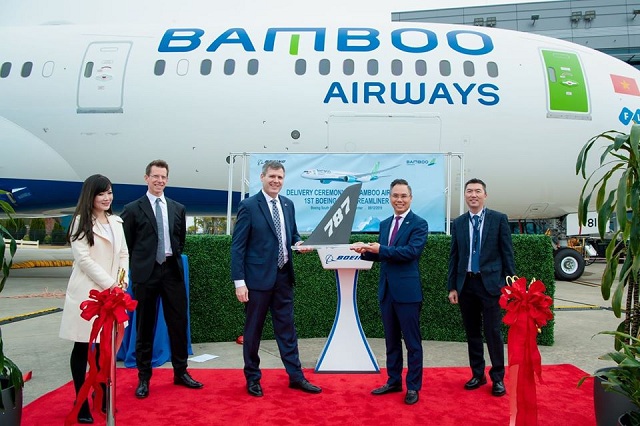 Bamboo Airways đặt tên cho chiếc Boeing 787-9 đầu tiên