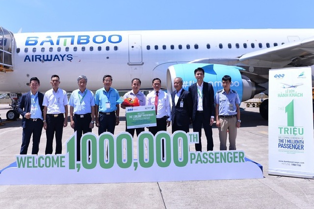 Bamboo Airways đón hành khách thứ 1 triệu tại cảng hàng không Phù Cát