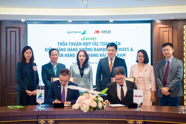 Bamboo Airways và ngân hàng MSB thỏa thuận hợp tác toàn diện