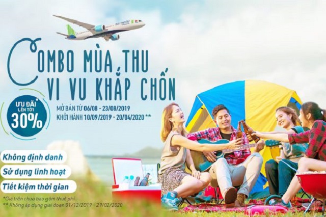 Bamboo Airways chào Thu với vé máy bay nội địa chỉ từ 900.000 đồng