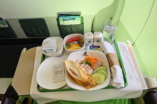 Các món ăn miễn phí trên chuyến bay Bamboo Airways